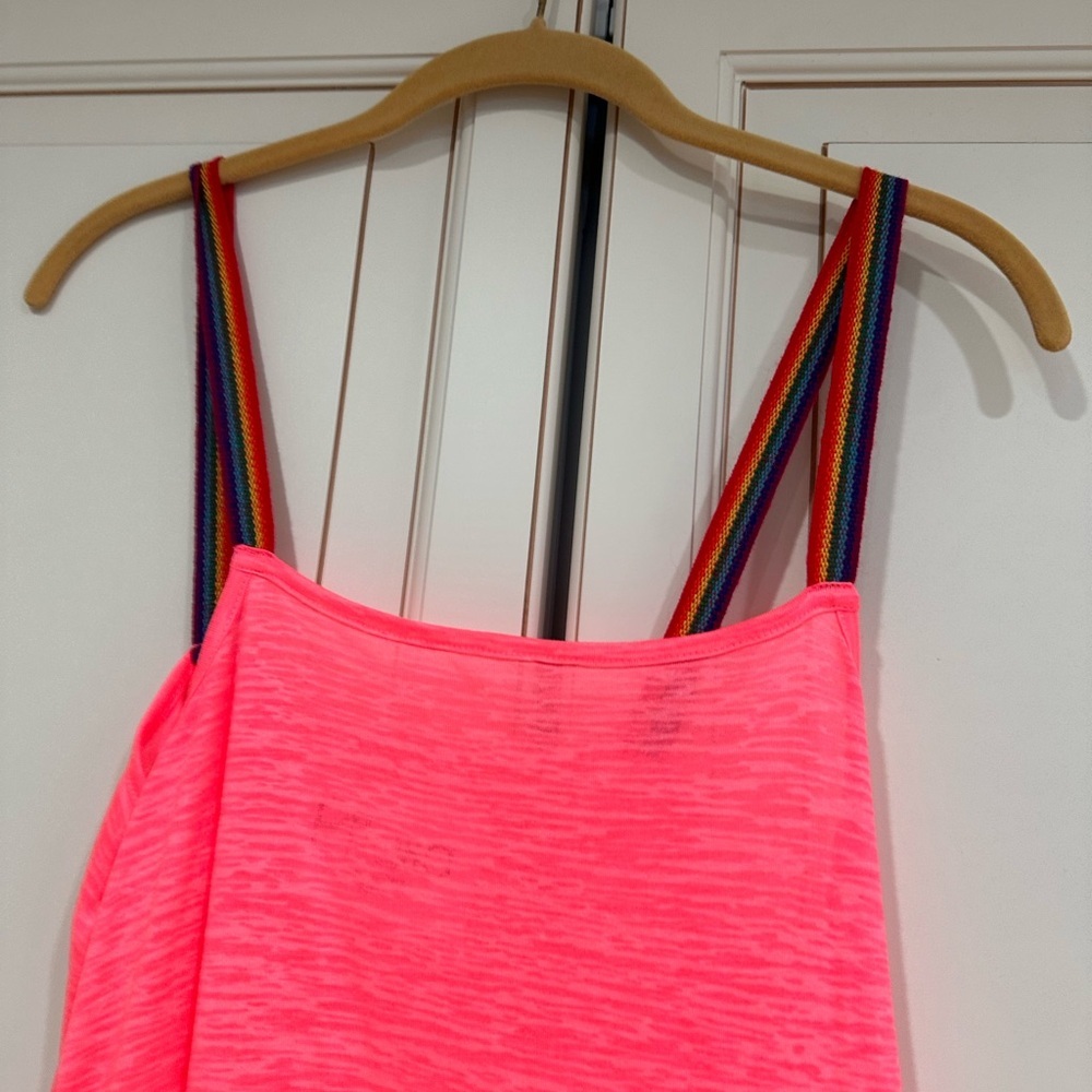 Pitusa Neon Colorblock Tiered Maxi Dress - Pink, Orange, Lime, Blue - Picture 5 of 8